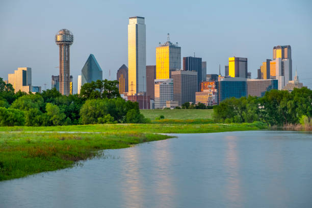istock Dallas skyline looking from flooded Trinity River 1172775762