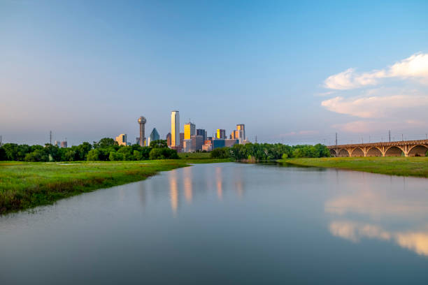 istock Dallas skyline looking from flooded Trinity River 1172775763
