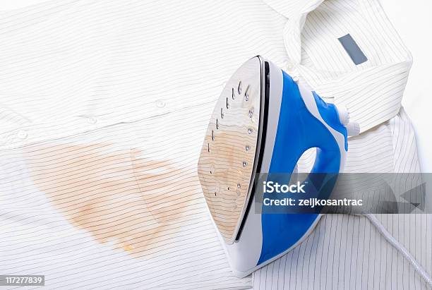 Shirt And Iron Stock Photo - Download Image Now - Burning, Iron - Appliance, Textile
