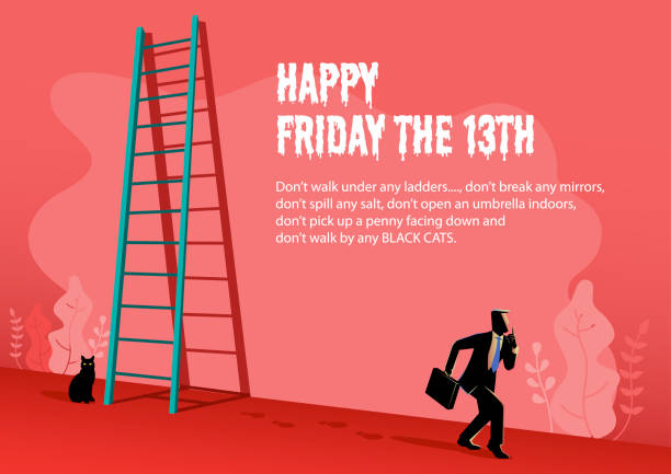 해피 프라이데이 13일 벡터 일러스트 - friday the 13th stock illustrations