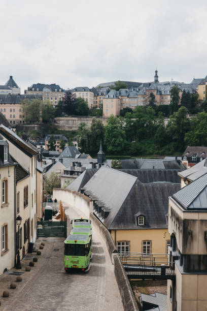 Sightseeing Citytrain Petrusse Express in Luxembourg City, Luxembourg. Luxembourg City,Luxembourg - May 19, 2019: Sightseeing Citytrain Petrusse Express in Luxembourg, capital of the small European nation of the same name famed for its medieval fortifications. petrusse stock pictures, royalty-free photos & images
