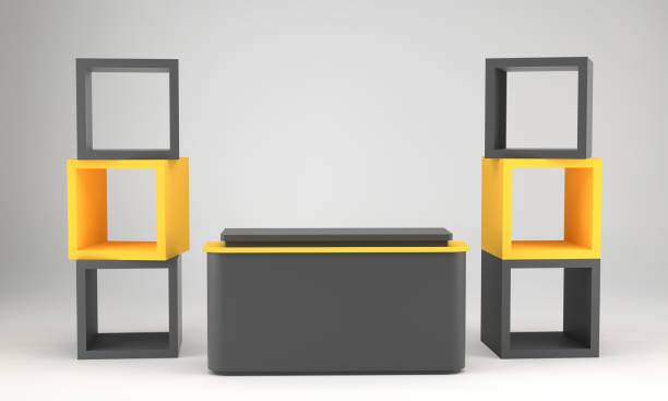 Counter for reception and helping service stand