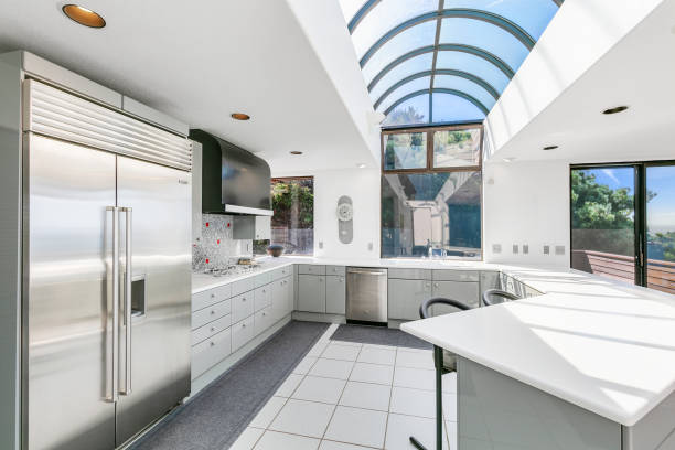 istock Modern kitchen in California, oceanfront Home. Stock Photo 1172792374
