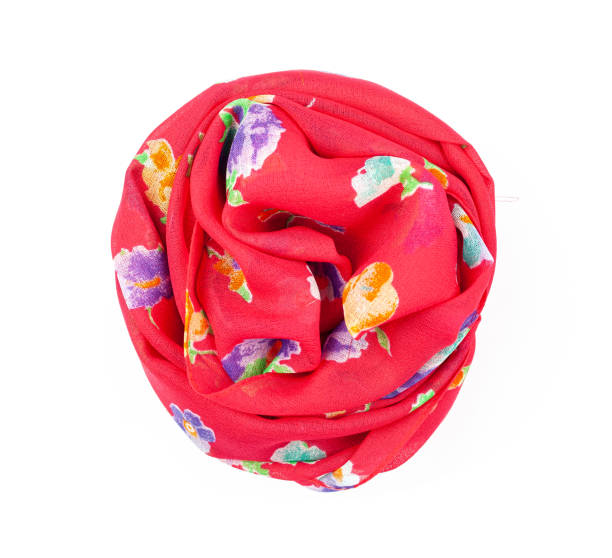 istock Silk scarf. Red silk scarf isolated on white background 1172793694