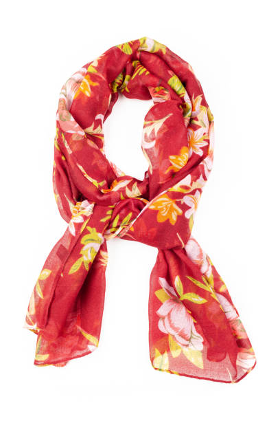 istock Silk scarf. Red silk scarf isolated on white background 1172793695