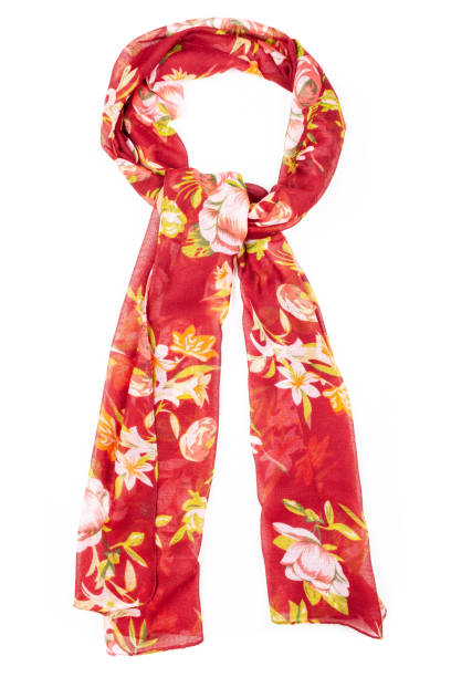 istock Silk scarf. Red silk scarf isolated on white background 1172793725