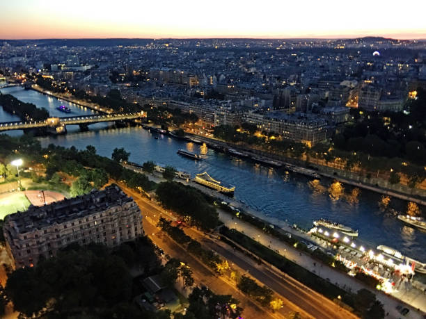 istock An aerial view of Paris at night 1172793948