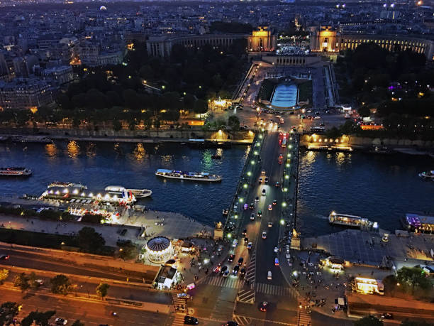 istock An aerial view of Paris at night 1172793954