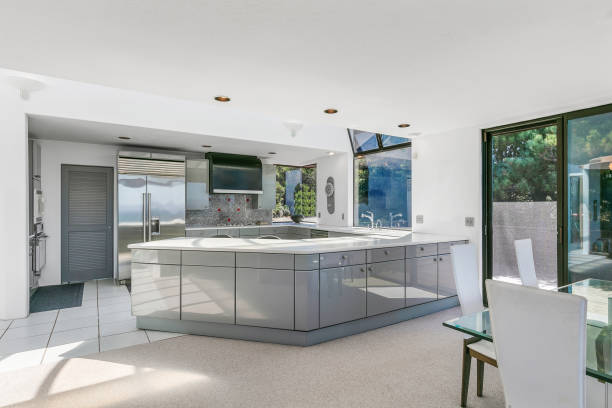 istock Architecture: Kitchen: Interior of waterfront California home. 1172796207