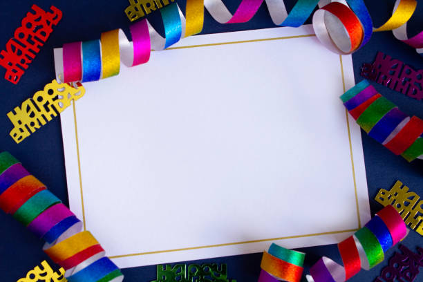 istock Birthday invitation with colorful ribbons 1172801296