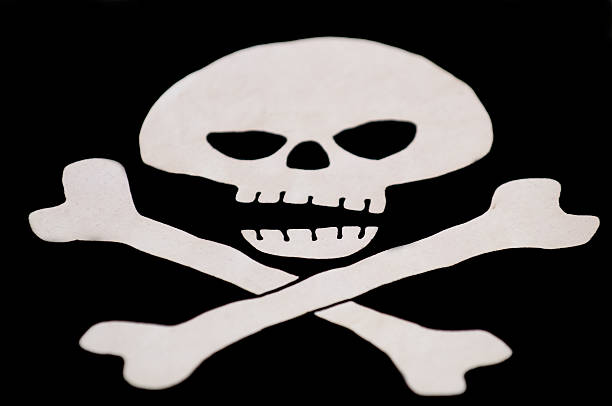 istock Close up of the flag Jolly Roger 117280309