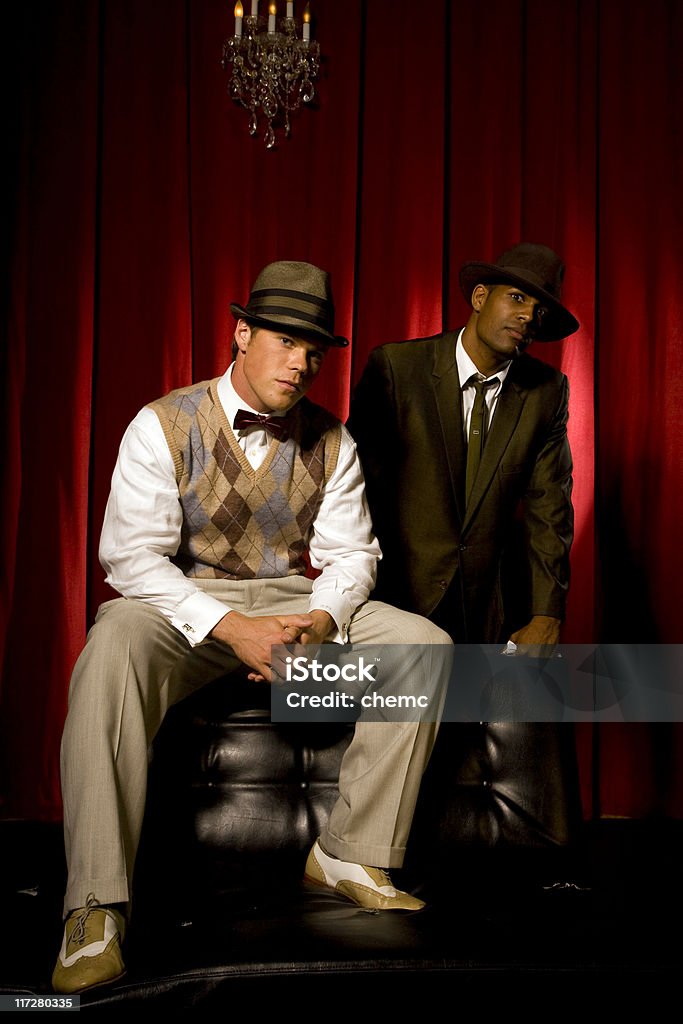 mobsters two guys hanging tough 20s style 1920-1929 Stock Photo