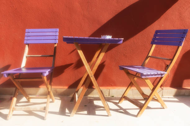 istock Beautiful cozy terrace or balcony with small table and chairs 1172820060