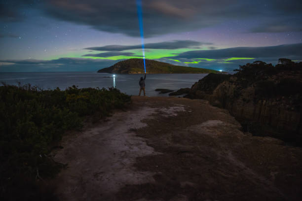 aurora australis 20190511 - australis imagens e fotografias de stock