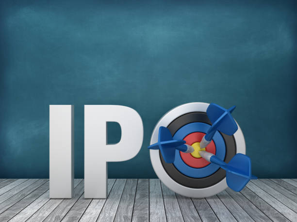 istock 3D Word IPO with Target on Chalkboard Background - 3D Rendering 1172822666