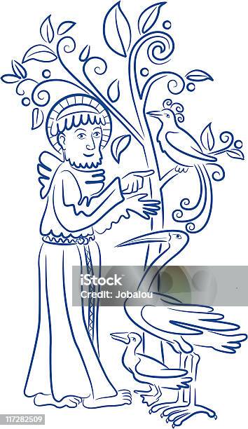 St Francis Of Assisi Stock Illustration - Download Image Now - St. Francis of Assisi, Religious Saint, Monk - Religious Occupation