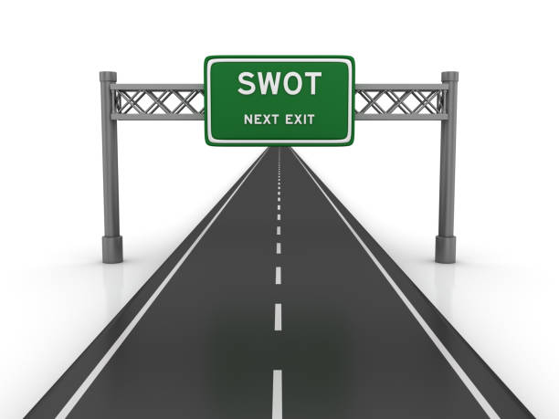 istock Road with SWOT Highway Sign - 3D Rendering 1172827249