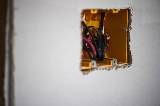 Electric distribution box Close up wiring