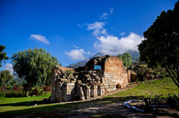 istock Church destroyed in Campo Santo, Yungay, Peru 1172829038