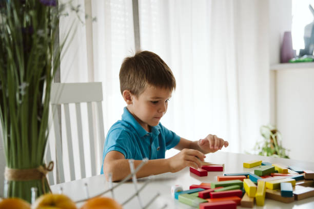 istock Cute little boy having fun at home. 1172829113
