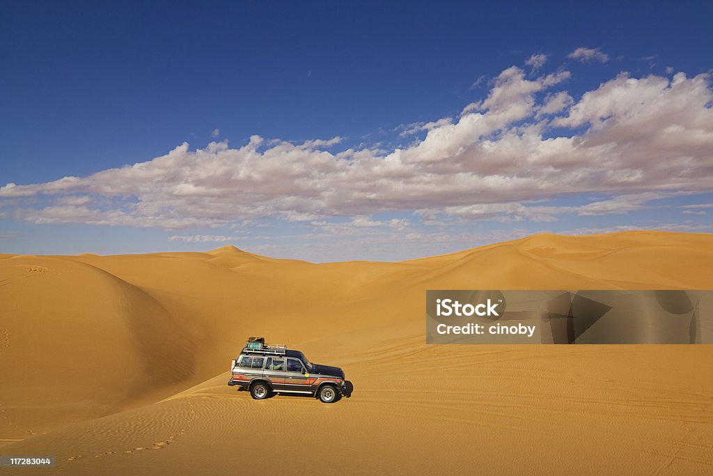 Sand Tour in Libyan Sahara Sahara Libya Rally Car Racing Stock Photo