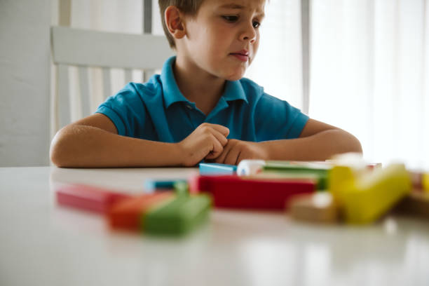 istock Cute little boy having fun at home. 1172830441