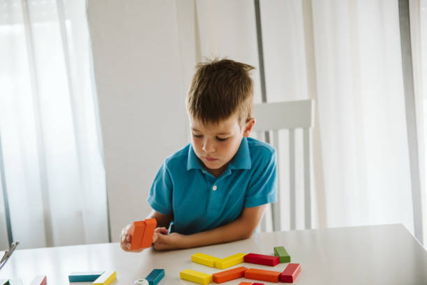 istock Cute little boy having fun at home. 1172830629