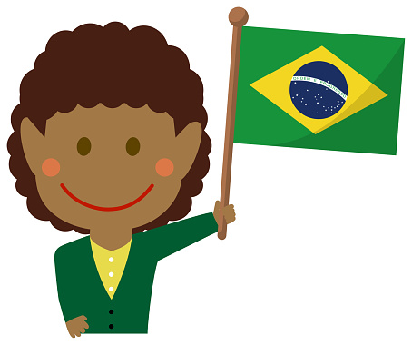 Cartoon Business Person Of Various Races With National Flags Brazil Flat  Vector Illustration Stock Illustration - Download Image Now - iStock