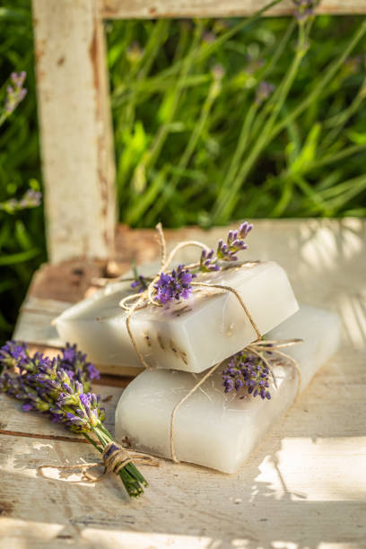 istock Aromatic and ecological lavender soap good for skin 1172834173