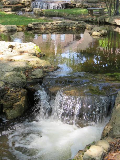 waterfall in rock formations in Ozarks, Branson, Missouri