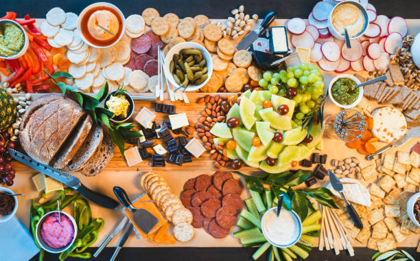 istock Table top view of cheese platter. 1172835798