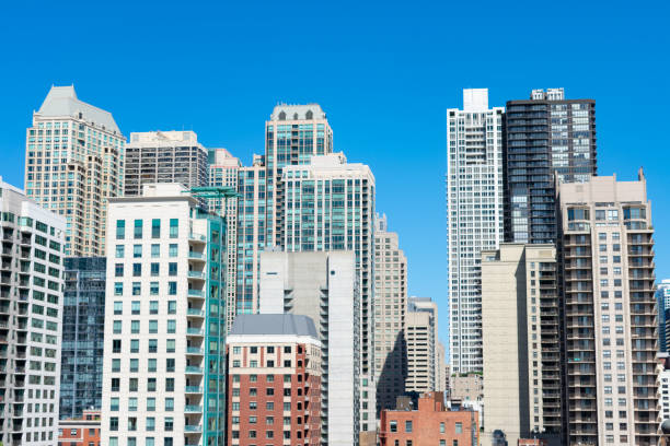 istock Skyline Scene in River North Chicago 1172835952