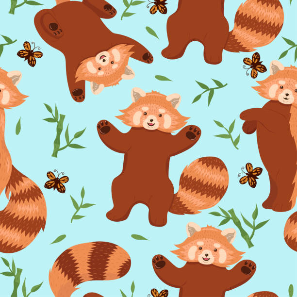 Red Panda Pattern Background 430+ Red Panda Wallpaper Stock Illustrations, Royalty-Free Vector ...