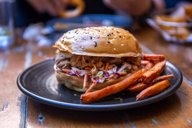 istock burger with crunchy red cabbage slaw 1172842938