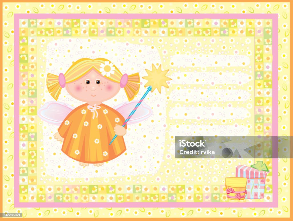 Card with angel. Background made in vector, Adobe Illustrator 8 EPS file. Angel stock vector