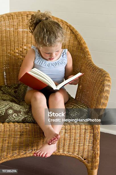 Child Reading Stock Photo - Download Image Now - Barefoot, Girls, 2-3 Years
