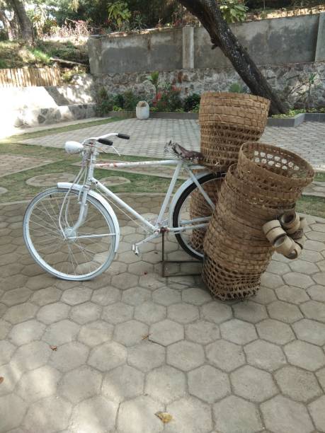 istock white bike with a basket behind 1172858226