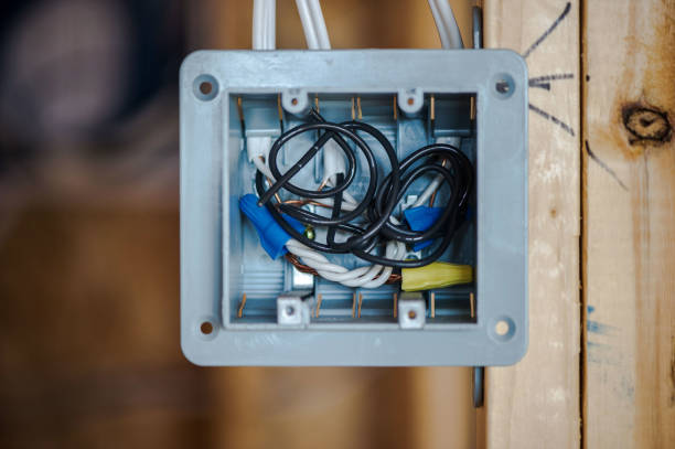 istock Electric distribution box Close up wiring 1172859120