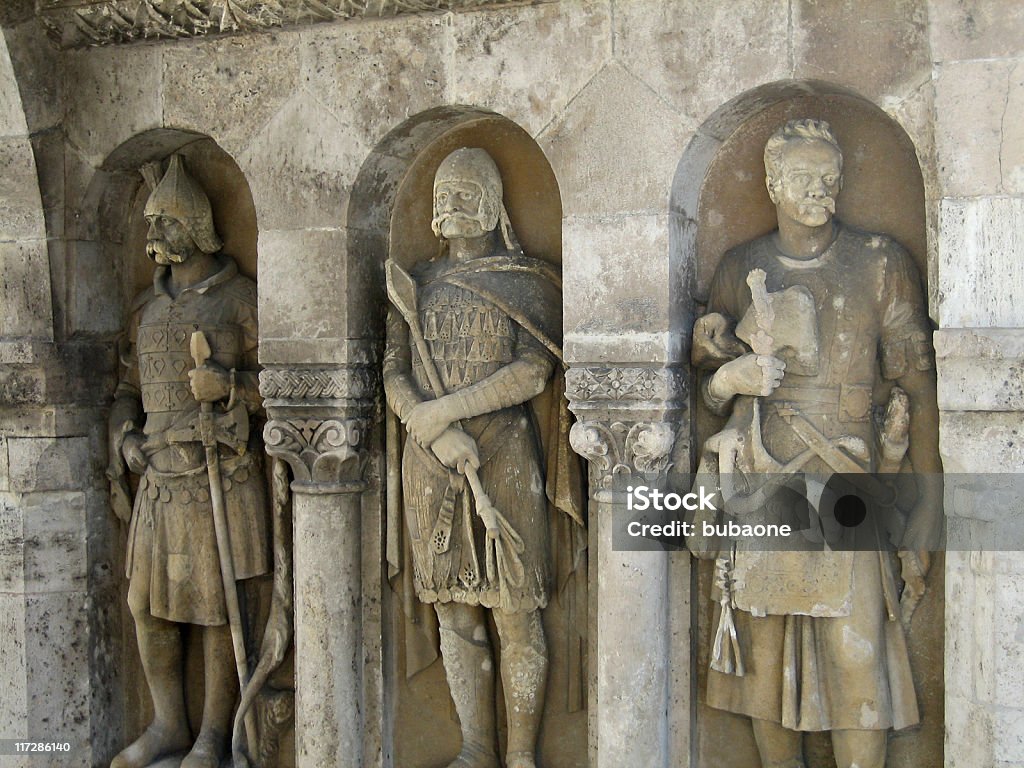 knights de sculptures - Photo de Bas relief libre de droits