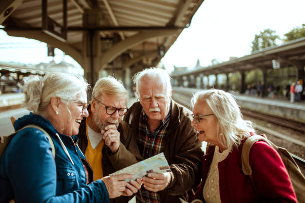 istock Seniors at a Train station 1172867965