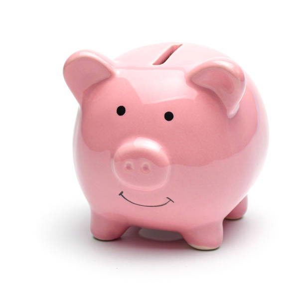 istock Pink piggy bank isolated on a white background 1172871813