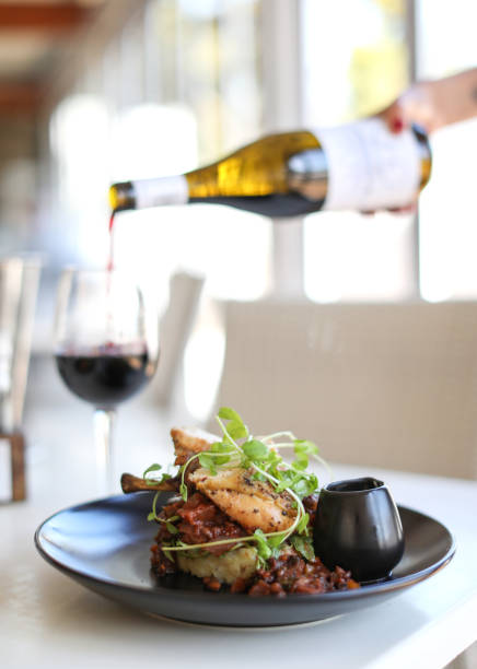Pouring red wine. Restaurant food cape town photos stock pictures, royalty-free photos & images
