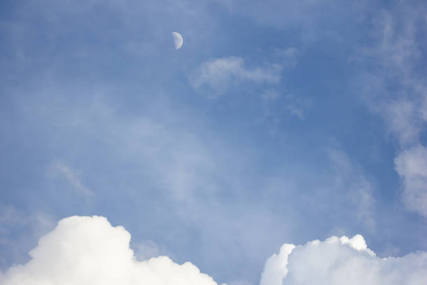 istock The Moon in the Day time with Blue sky background 1172878537