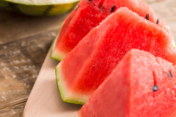 istock Slices of red watermelon, Closeup 1172879404