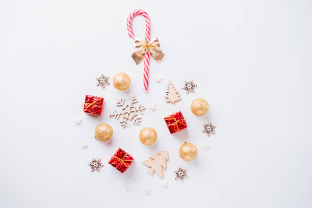istock Christmas festive decorations in shape of bauble 1172880742