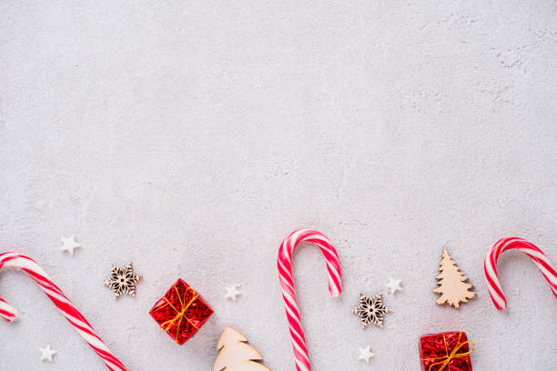 istock Christmas background with candies and presents 1172880784