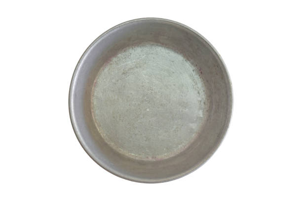 istock Top view of old stainless steel cup isolated on white background. Object with clipping path 1172884606