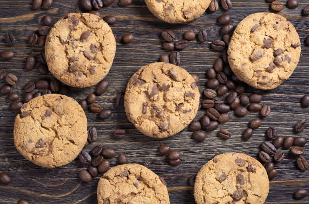 istock Chocolate chip cookies and coffee beans 1172885714