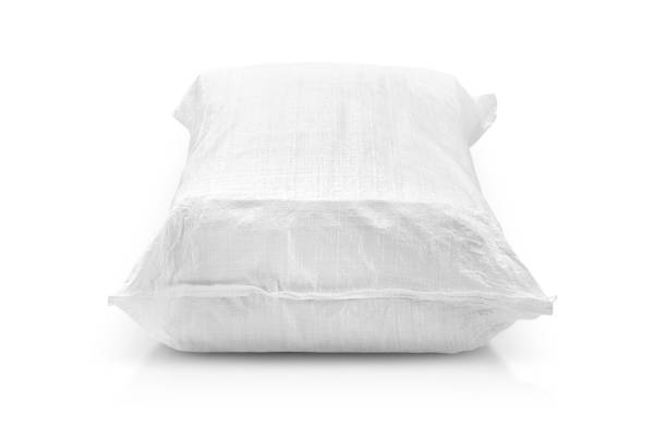 istock sand bag or white plastic canvas sack for rice or agriculture product 1172889212