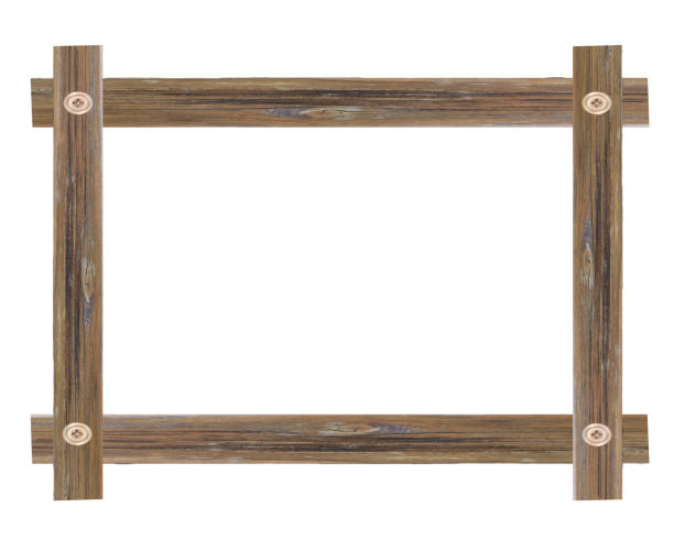 istock Wooden picture frame isolated on white background. with clipping path. 1172893112